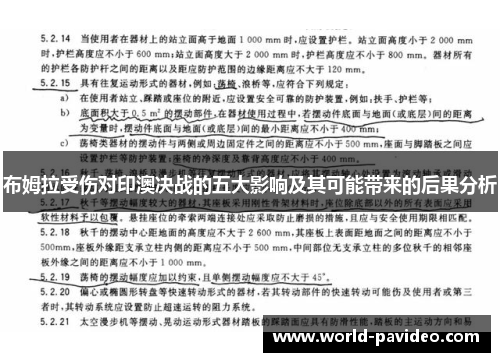 布姆拉受伤对印澳决战的五大影响及其可能带来的后果分析