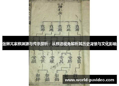 张琳芃家族渊源与传承探析：从族谱视角解析其历史背景与文化影响